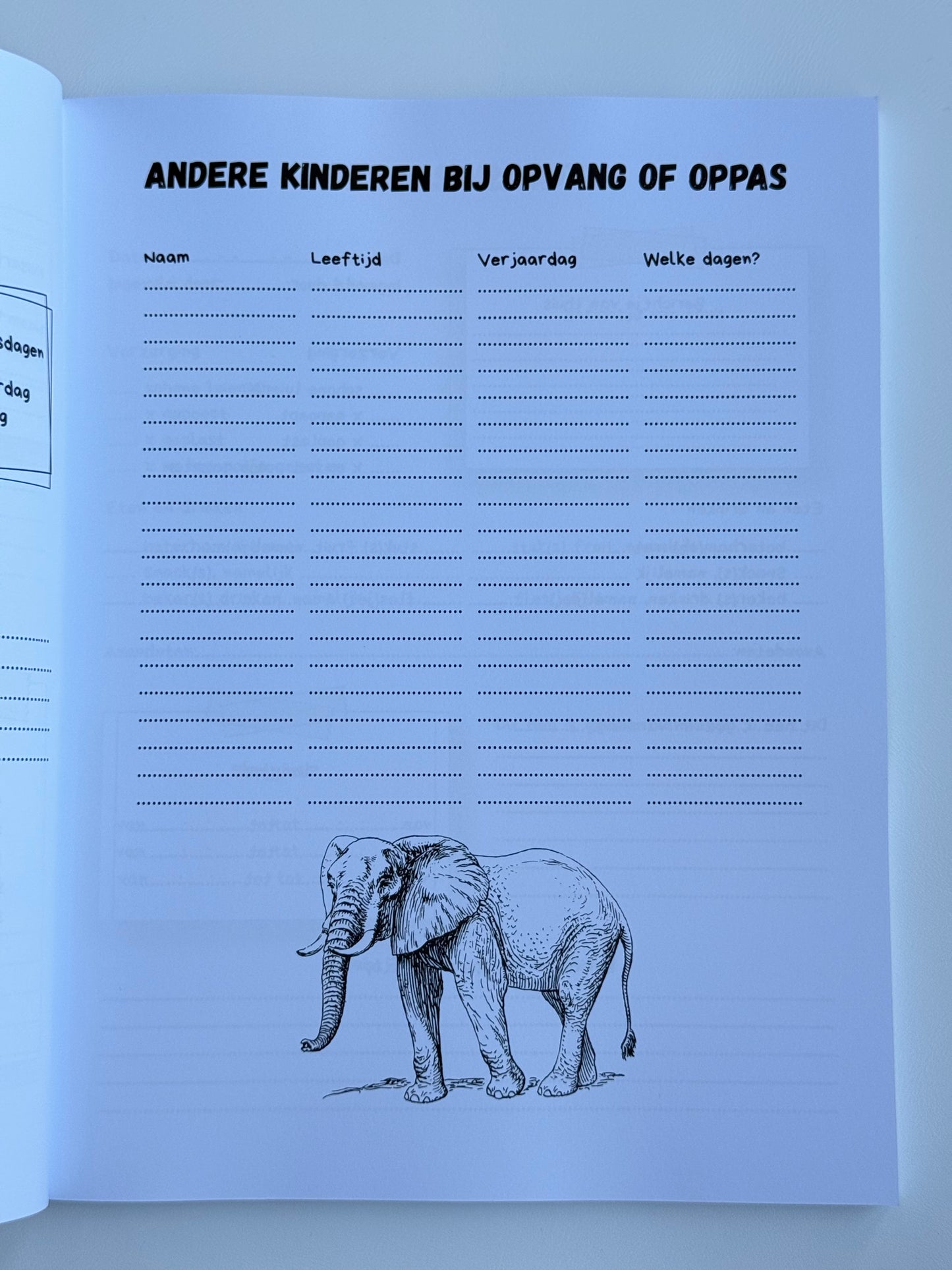 Oppasdagboek softcover