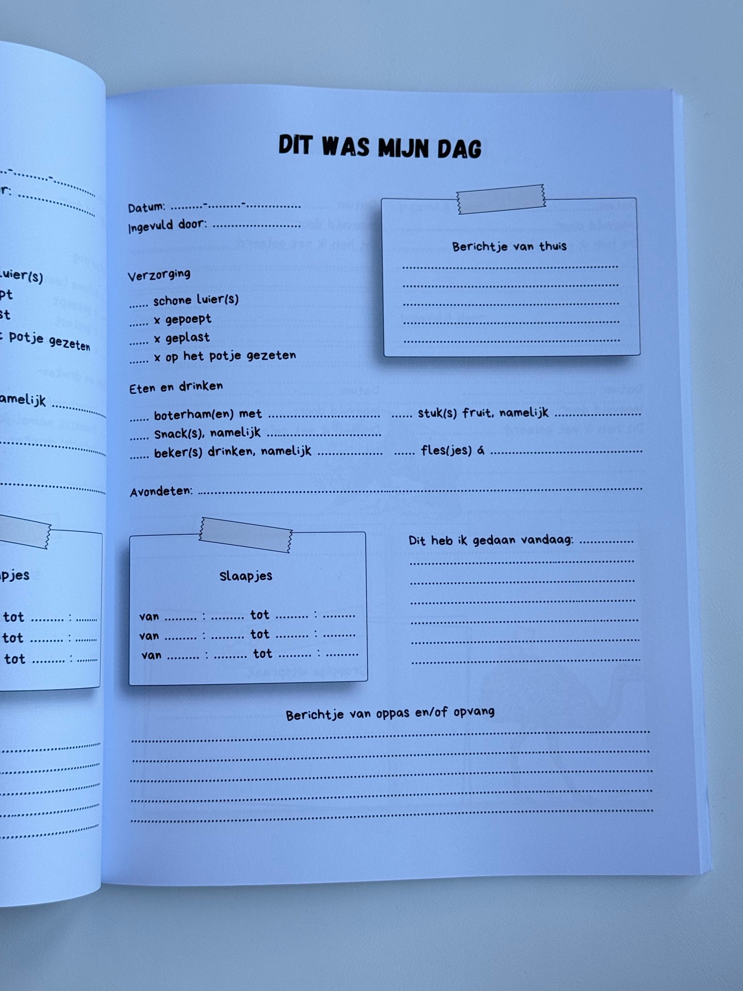 Oppasdagboek softcover