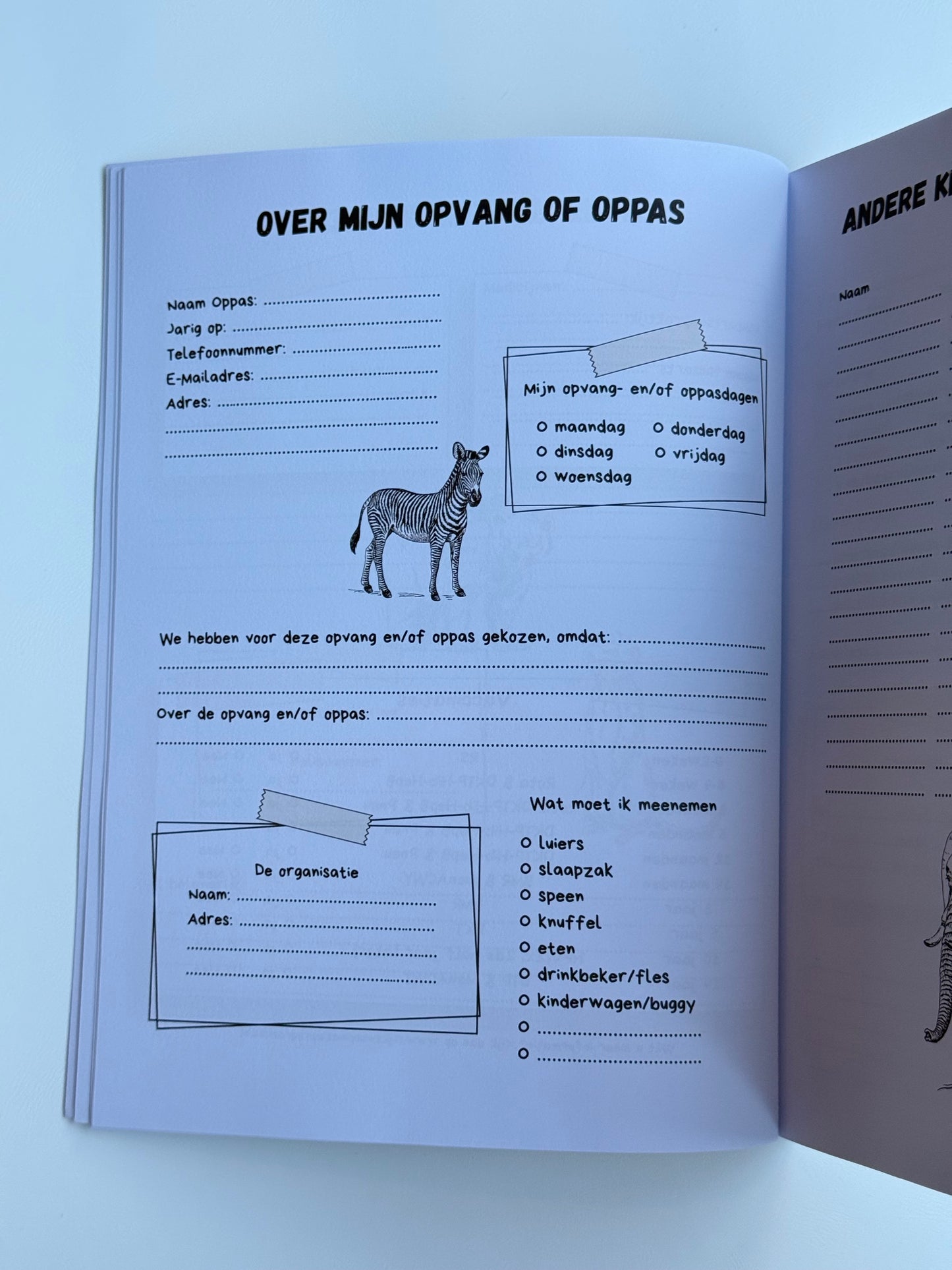 Oppasdagboek softcover